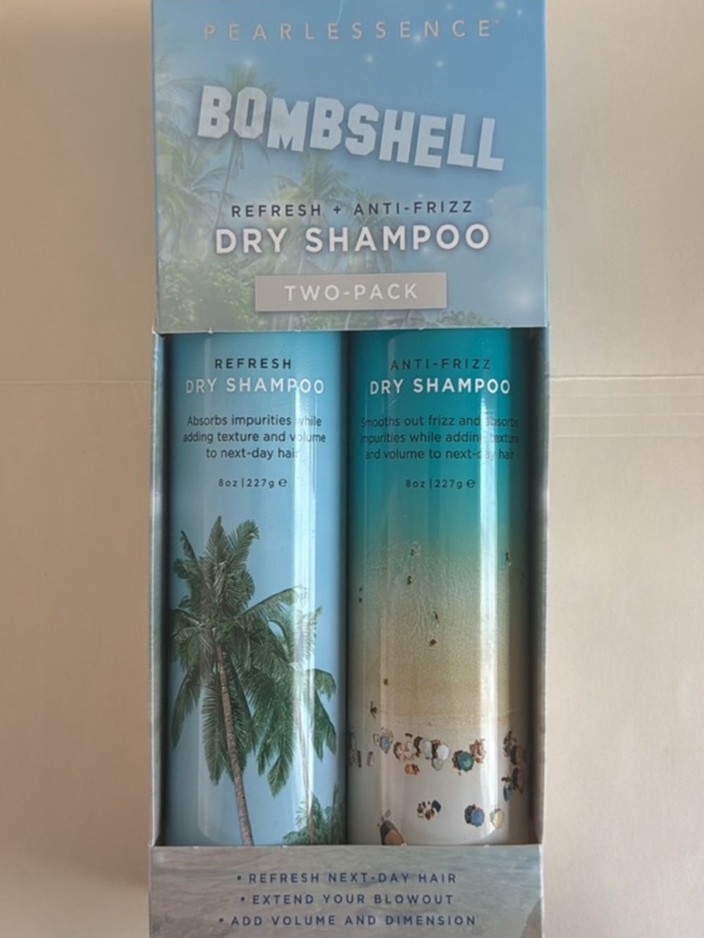 PEARLESSENCE 2p Bombshell Refresh & Anti-Frizz Dry Shampoo 8oz ea NIB $45